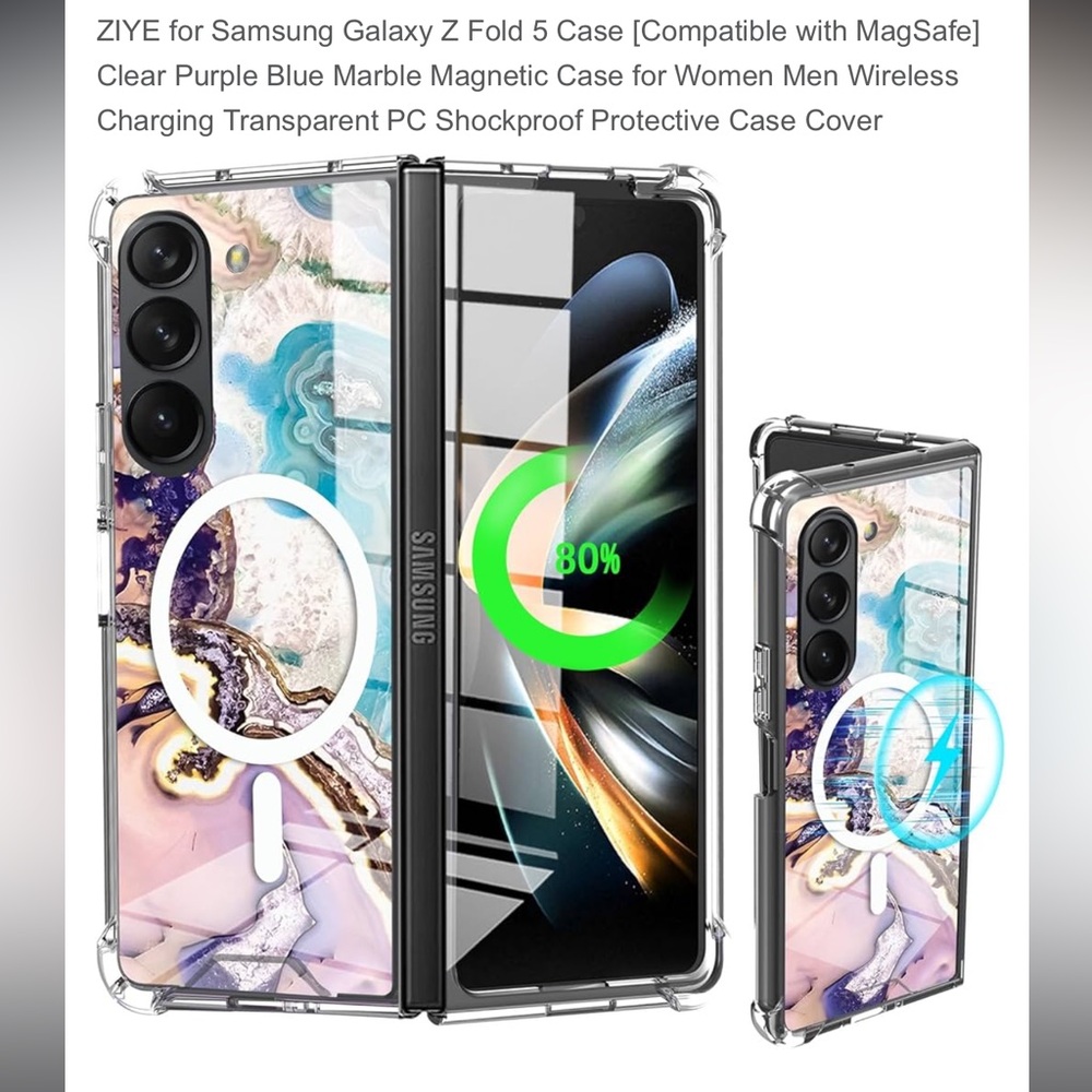 ZIYE for Samsung Galaxy Z Fold 5 Case [Compatible with MagSafe]